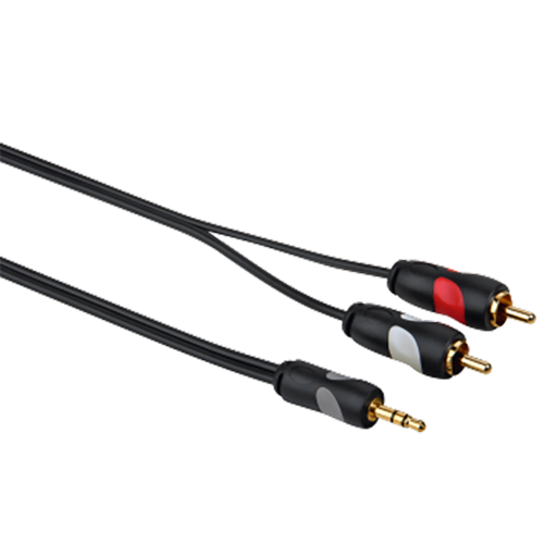 132131 Thomson Audio-Kabel, 2 Cinch - 3,5-mm-Klinke Stereo vergoldet  5,0 m - 1.png